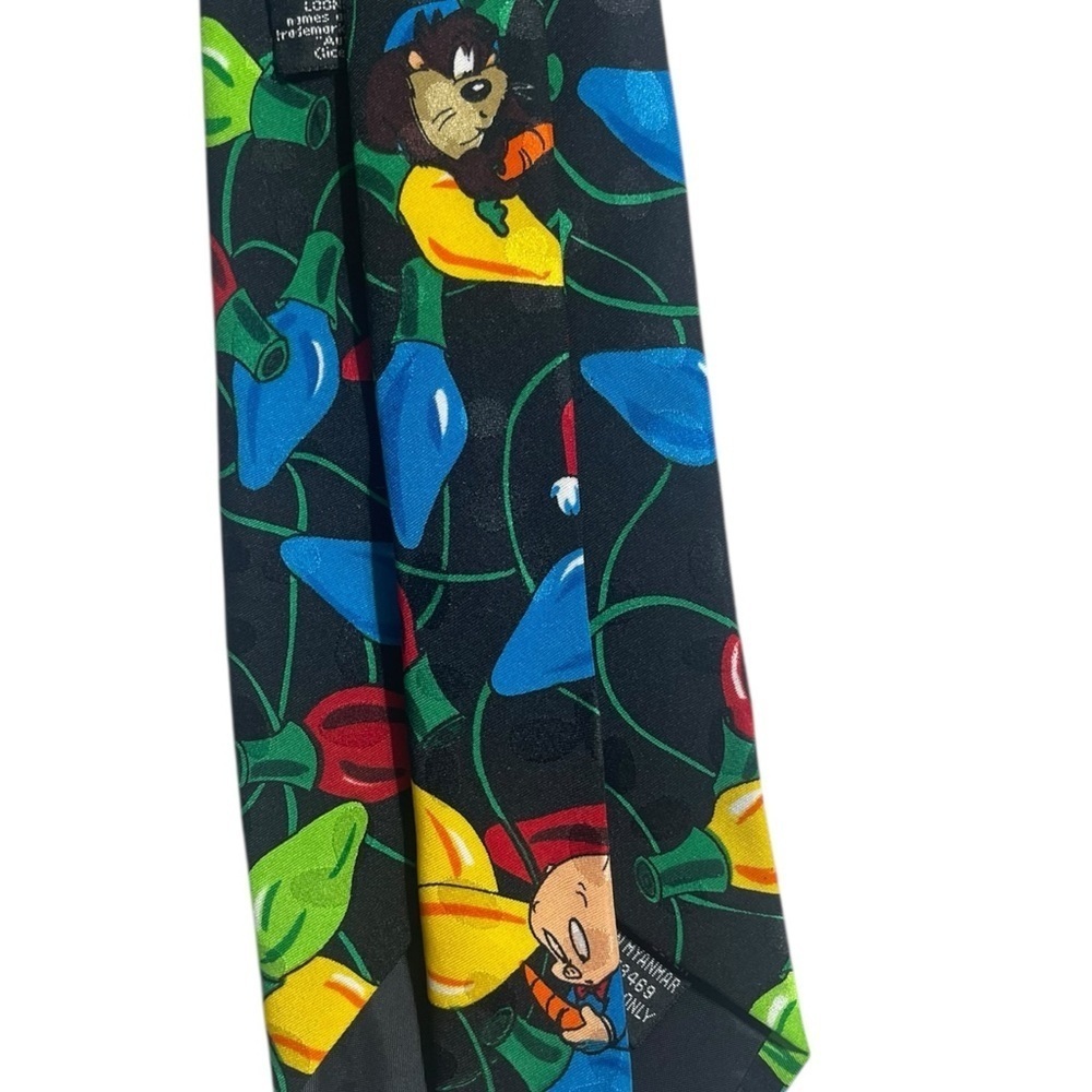 Warner Bros. Tie with Vibrant Floral Accents - Picture 5 of 6
